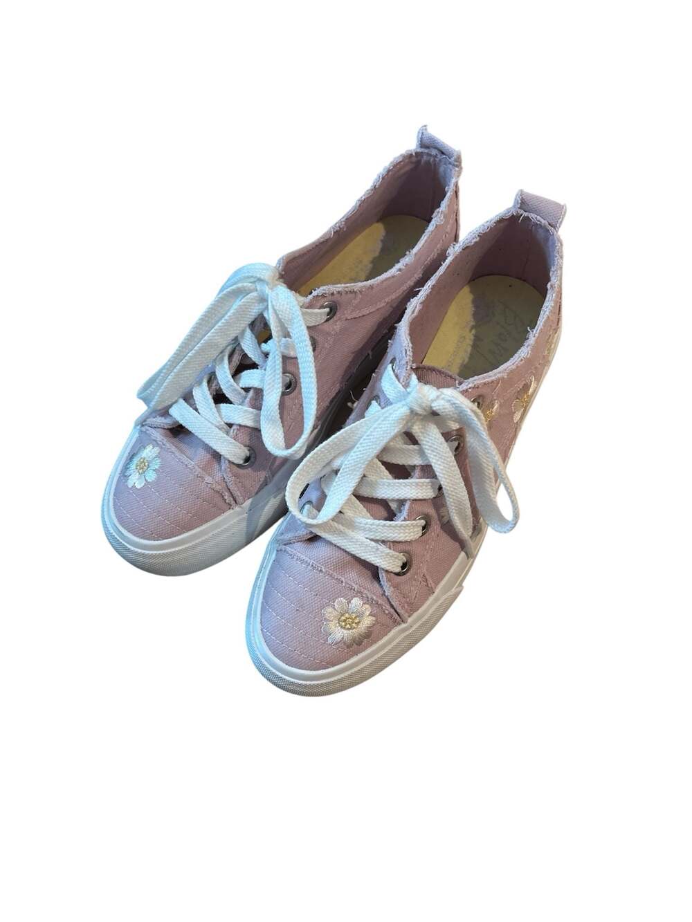 Blowfish Malibu Vivid Women's Pink Daisy Embroidered Lace-Up Sneakers